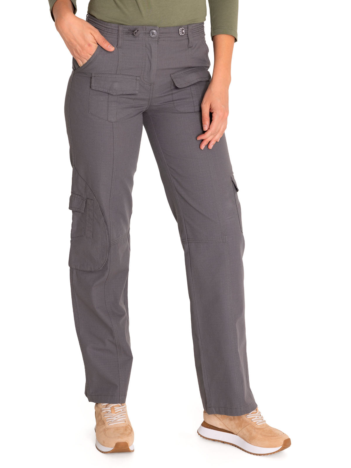 Pantalón Algodón Orgánico Mujer Mar Gris Rockford