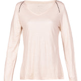 Polera Lino Orgánico Mujer Emily Blanco Rockford