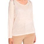 Polera Lino Orgánico Mujer Emily Blanco Rockford