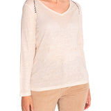Polera Lino Orgánico Mujer Emily Blanco Rockford