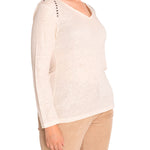 Polera Lino Orgánico Mujer Emily Blanco Rockford