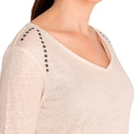 Polera Lino Orgánico Mujer Emily Blanco Rockford