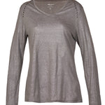 Polera Lino Orgánico Mujer Emily Gris Rockford