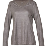 Polera Lino Orgánico Mujer Emily Gris Rockford