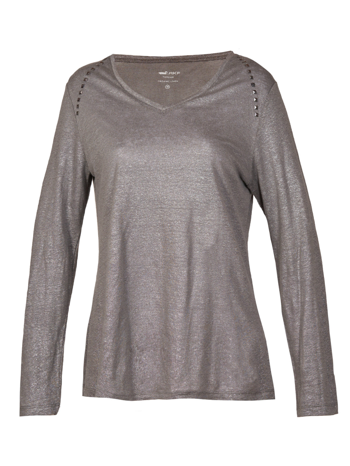 Polera Lino Orgánico Mujer Emily Gris Rockford