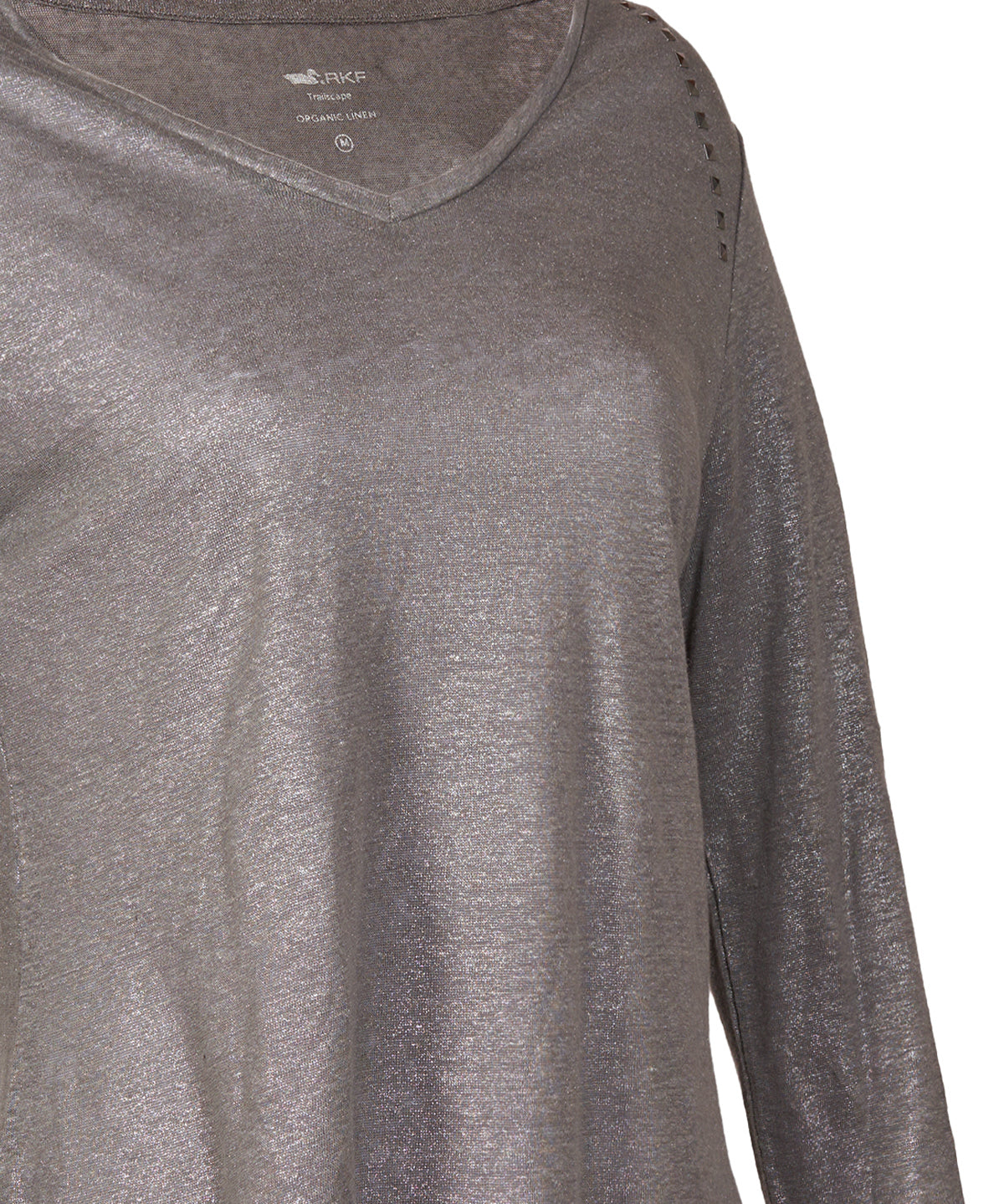 Polera Lino Orgánico Mujer Emily Gris Rockford