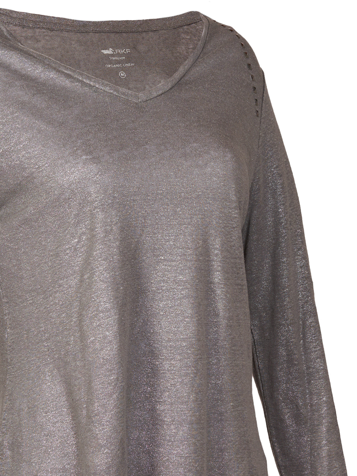 Polera Lino Orgánico Mujer Emily Gris Rockford