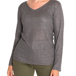 Polera Lino Orgánico Mujer Emily Gris Rockford