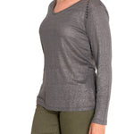 Polera Lino Orgánico Mujer Emily Gris Rockford