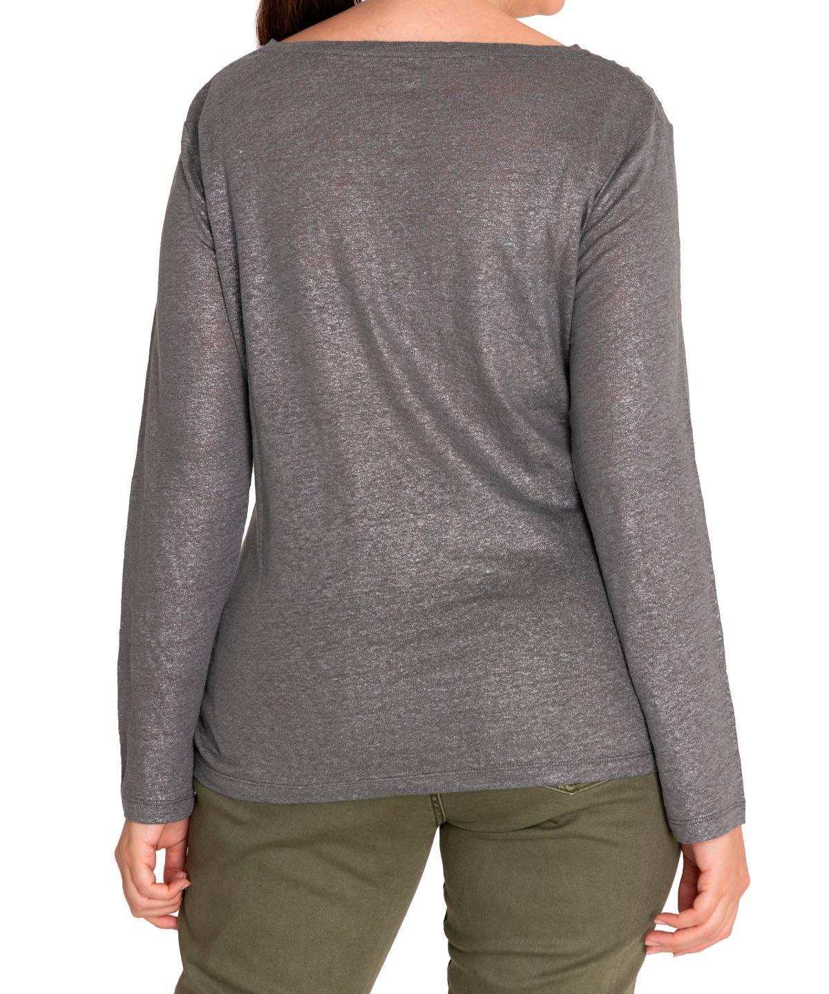 Polera Lino Orgánico Mujer Emily Gris Rockford