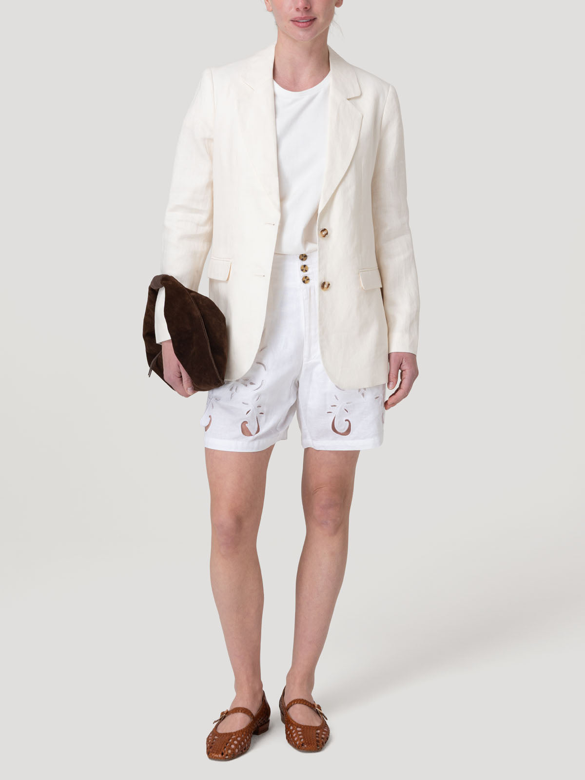 Chaqueta Lino Mujer Heron Beige Rockford