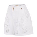 Short Lino Mujer Croft Blanco Rockford