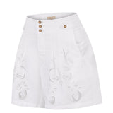 Short Lino Mujer Croft Blanco Rockford