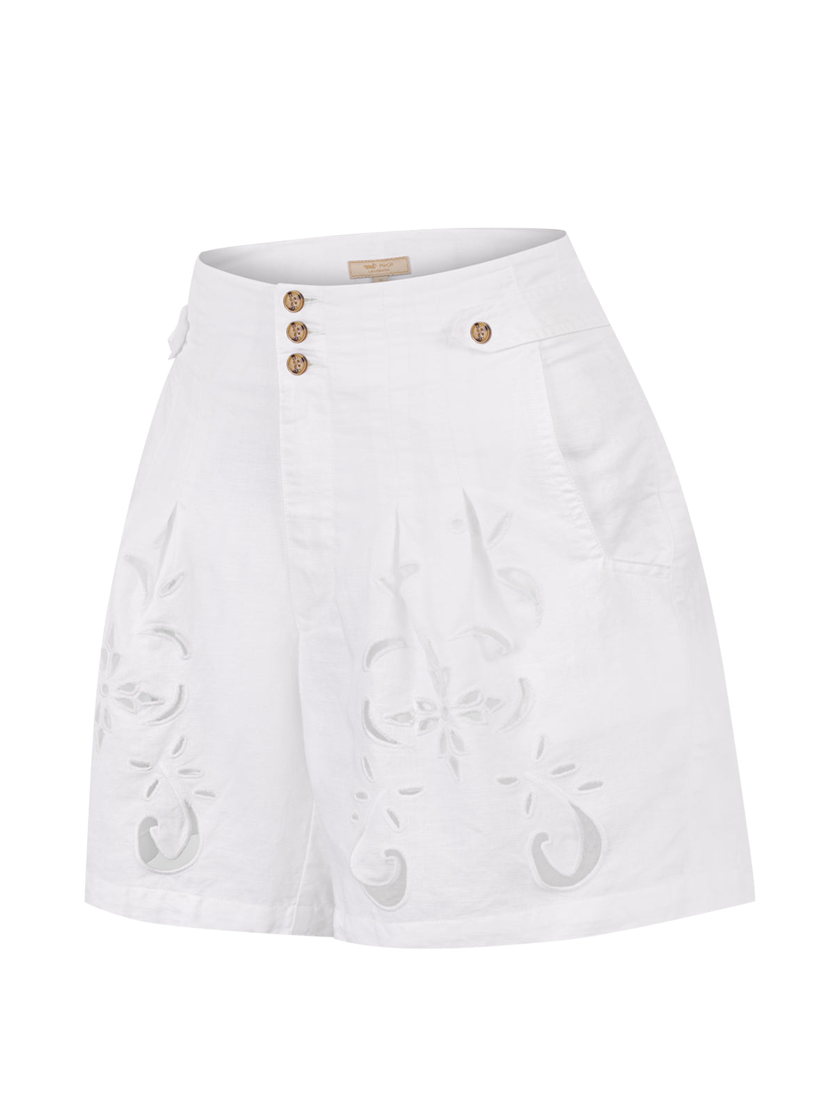 Short Lino Mujer Croft Blanco Rockford