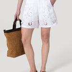Short Lino Mujer Croft Blanco Rockford