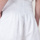 Short Lino Mujer Croft Blanco Rockford