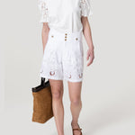 Short Lino Mujer Croft Blanco Rockford
