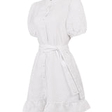 Vestido Lino Mujer Ember Blanco Rockford