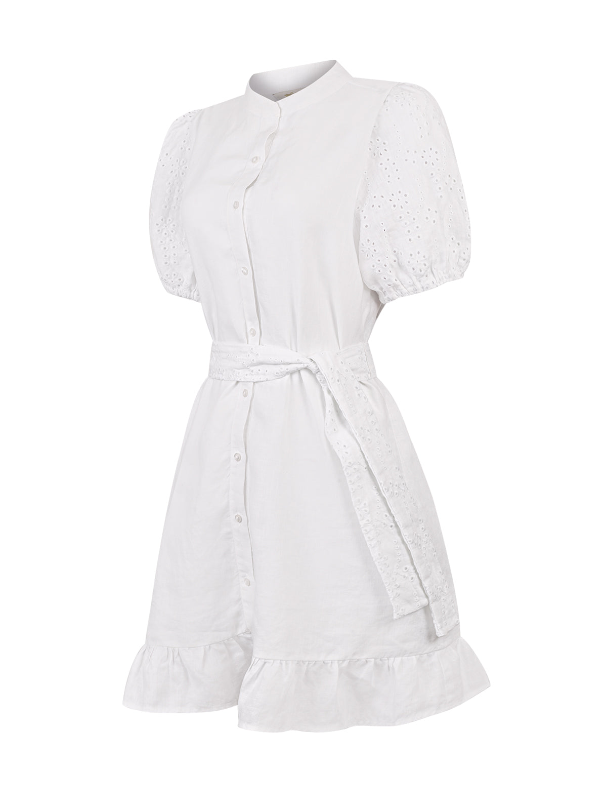 Vestido Lino Mujer Ember Blanco Rockford