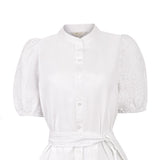 Vestido Lino Mujer Ember Blanco Rockford