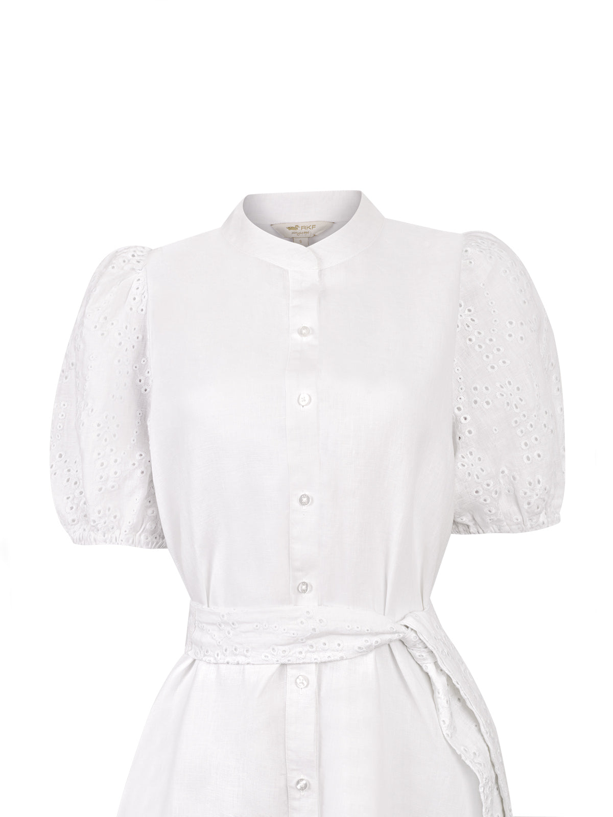 Vestido Lino Mujer Ember Blanco Rockford