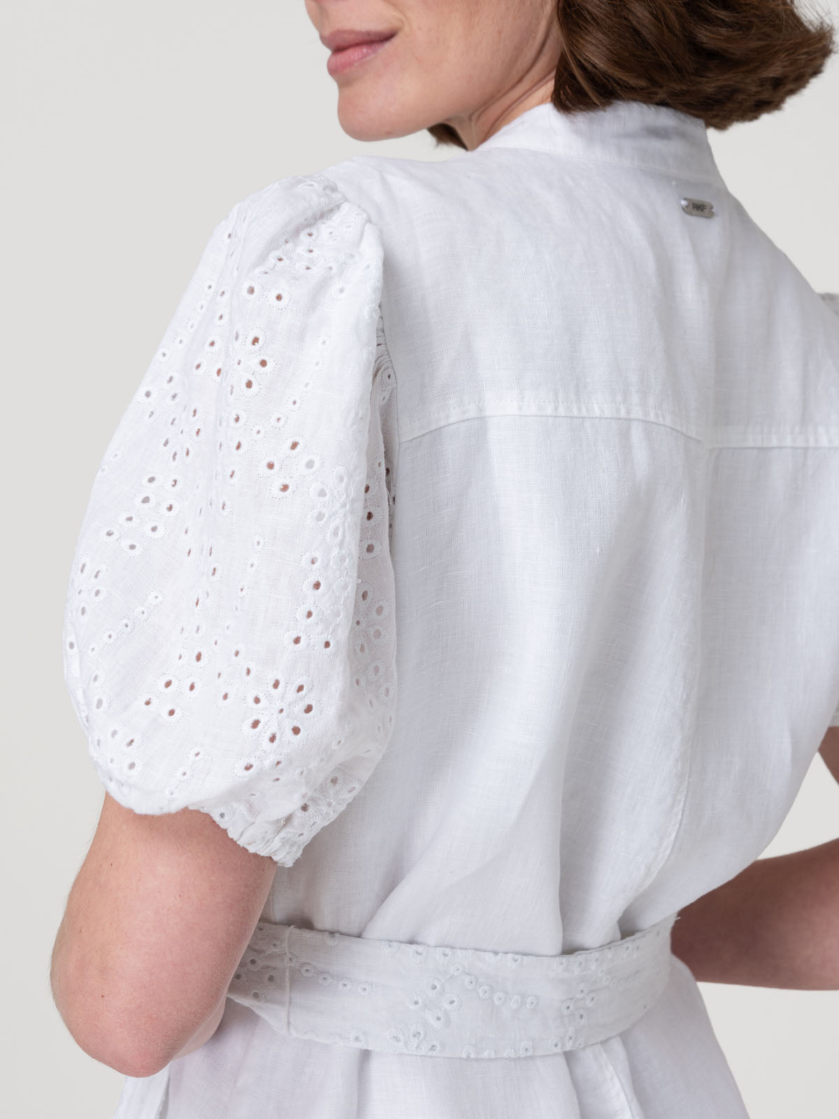 Vestido Lino Mujer Ember Blanco Rockford