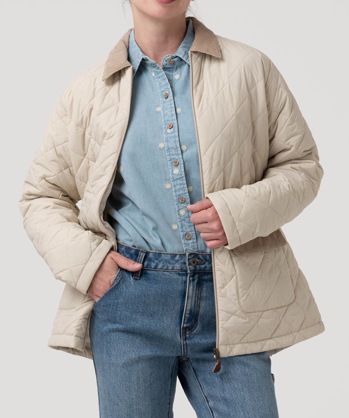 Parka Nylon Mujer Maonia Café Rockford