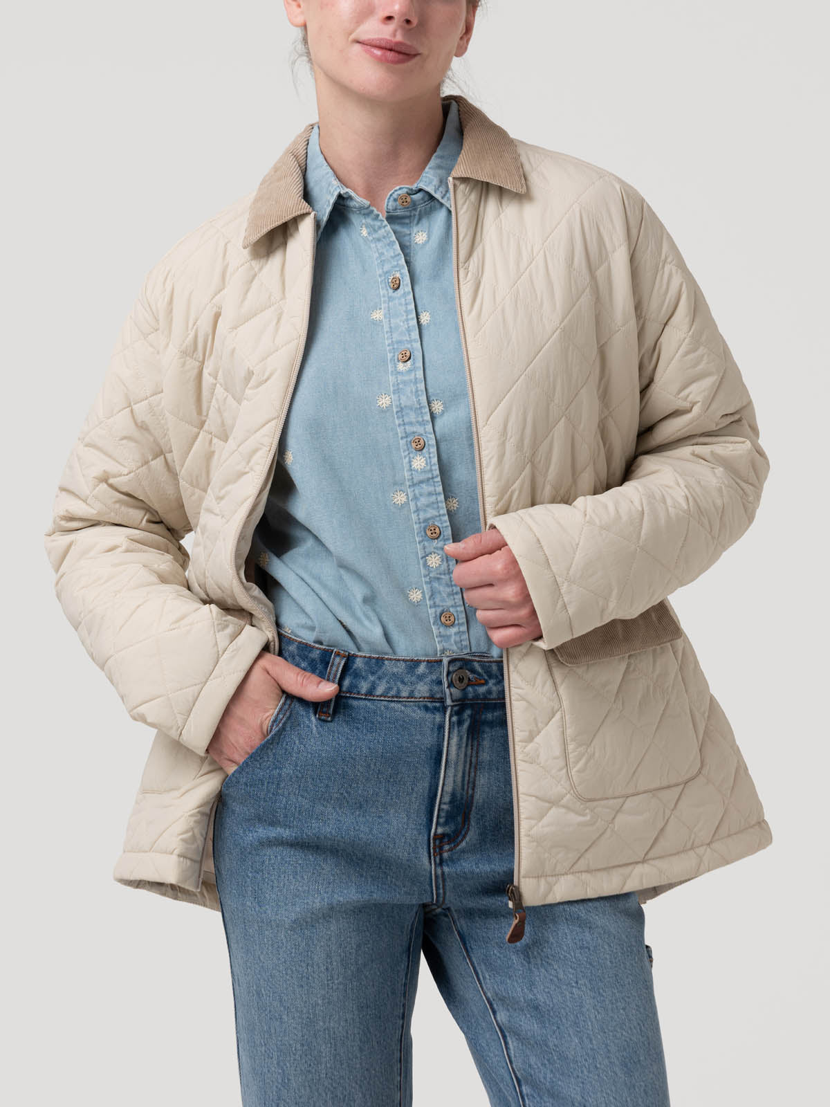 Parka Nylon Mujer Maonia Café Rockford