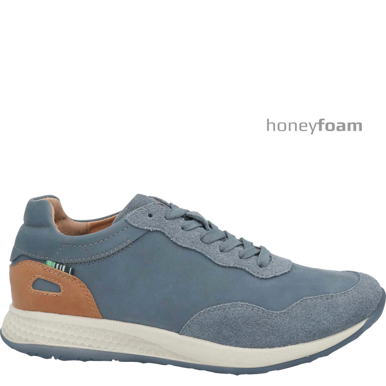 Zapatilla Cuero Mujer Canoitas Azul Rockford