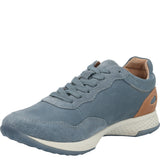 Zapatilla Cuero Mujer Canoitas Azul Rockford