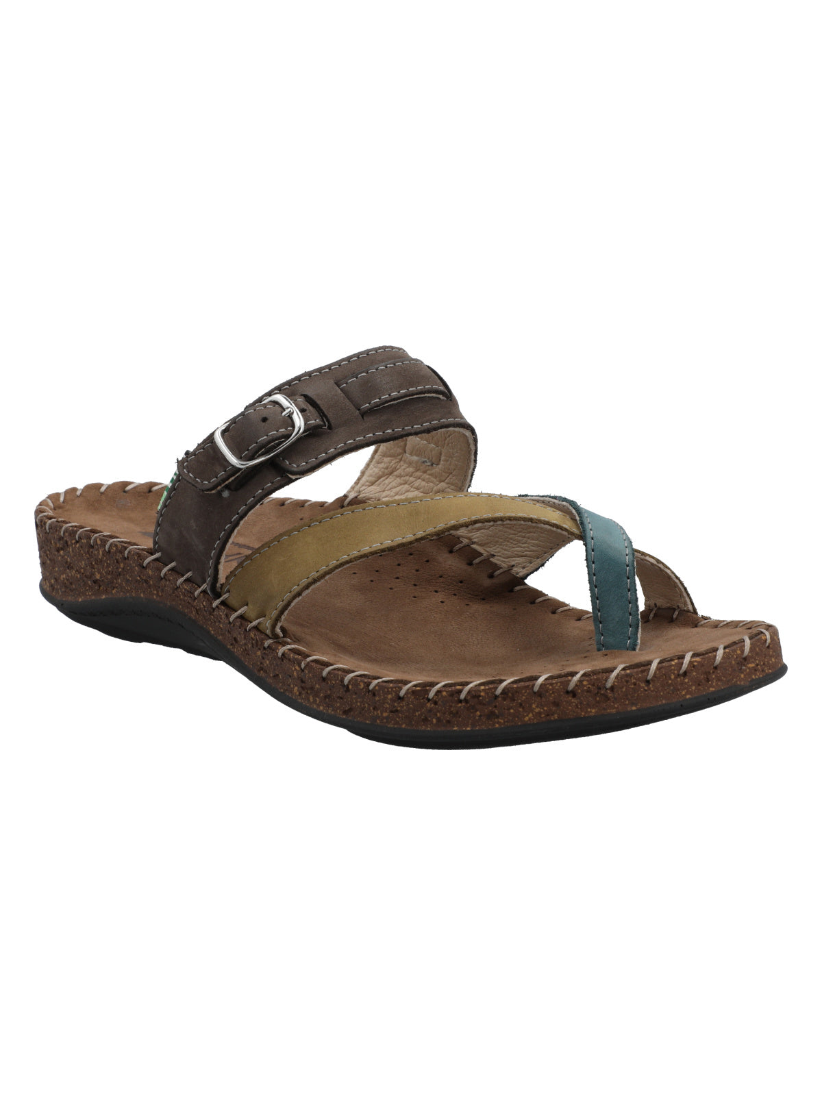 Sandalia Cuero Mujer Paradise Azul  Rockford