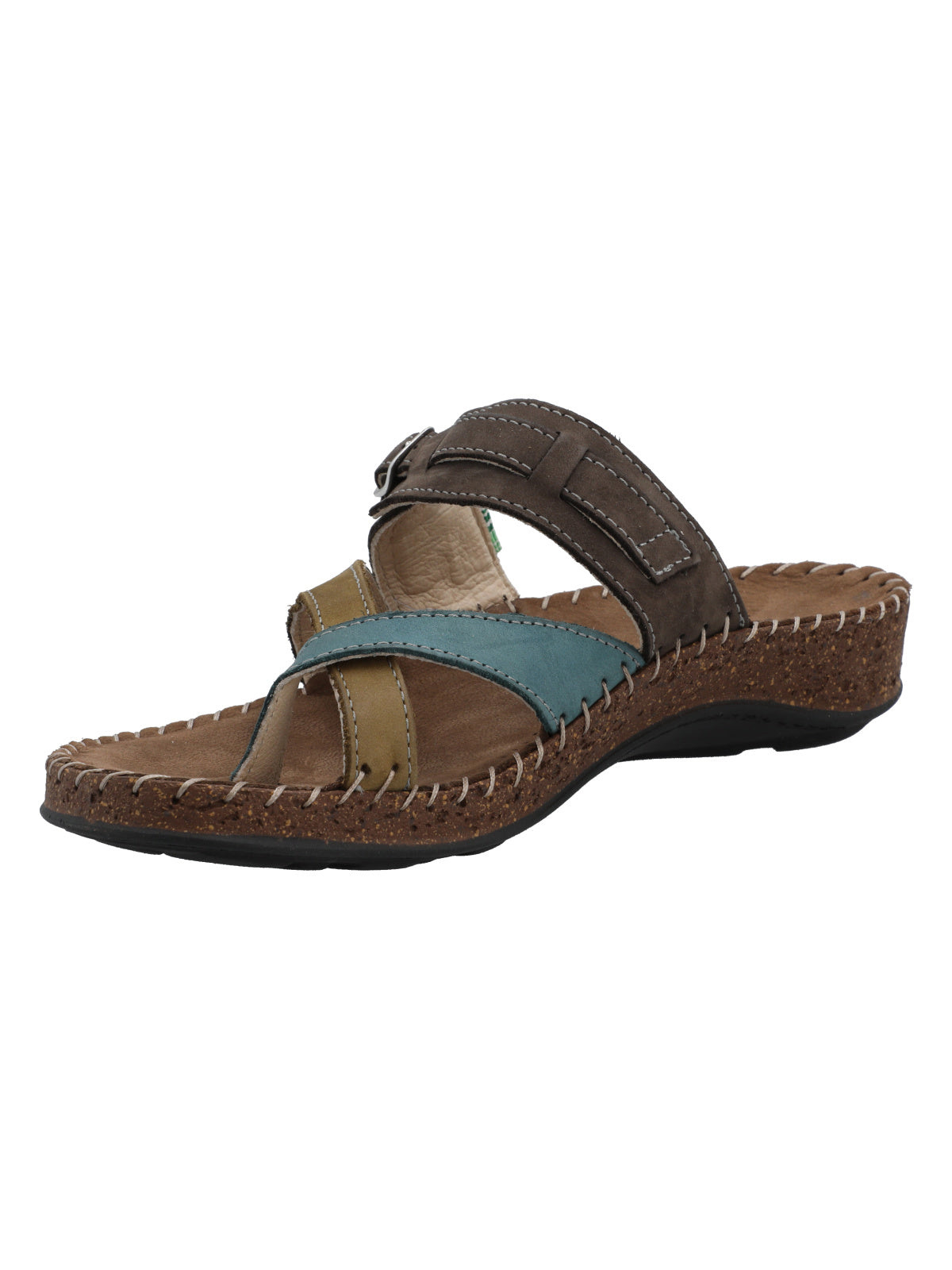 Sandalia Cuero Mujer Paradise Azul  Rockford