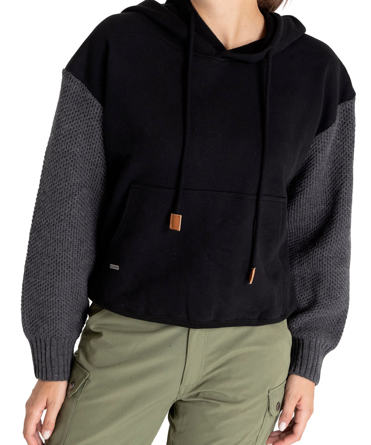 Polerón Algodón Orgánico Mujer Umbra Gris Oscuro Rockford