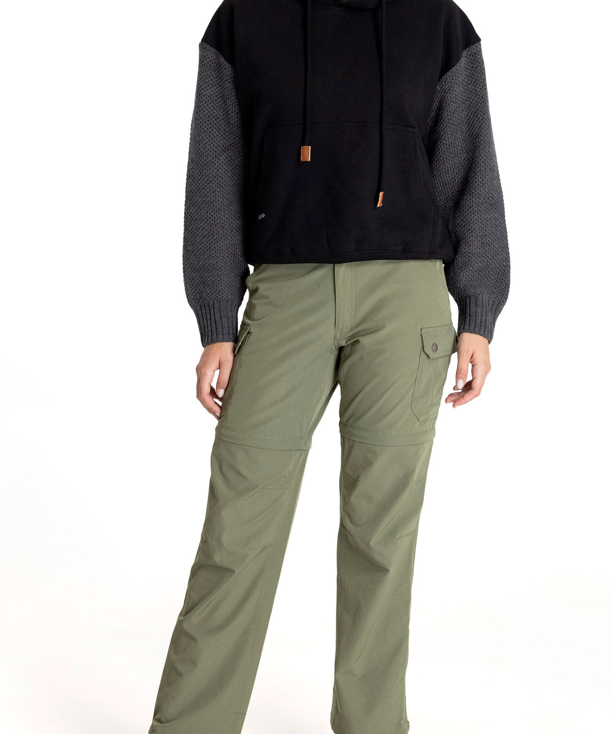 Polerón Algodón Orgánico Mujer Umbra Gris Oscuro Rockford