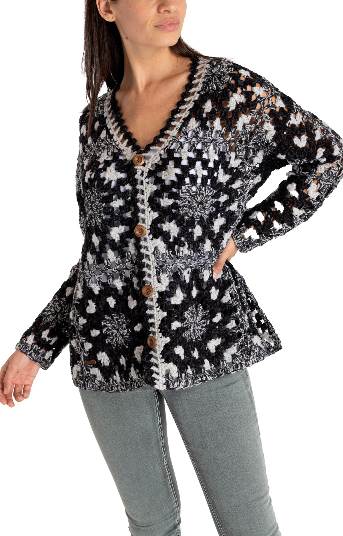Sweater Algodón Orgánico Mujer Atrani Gris Oscuro Rockford