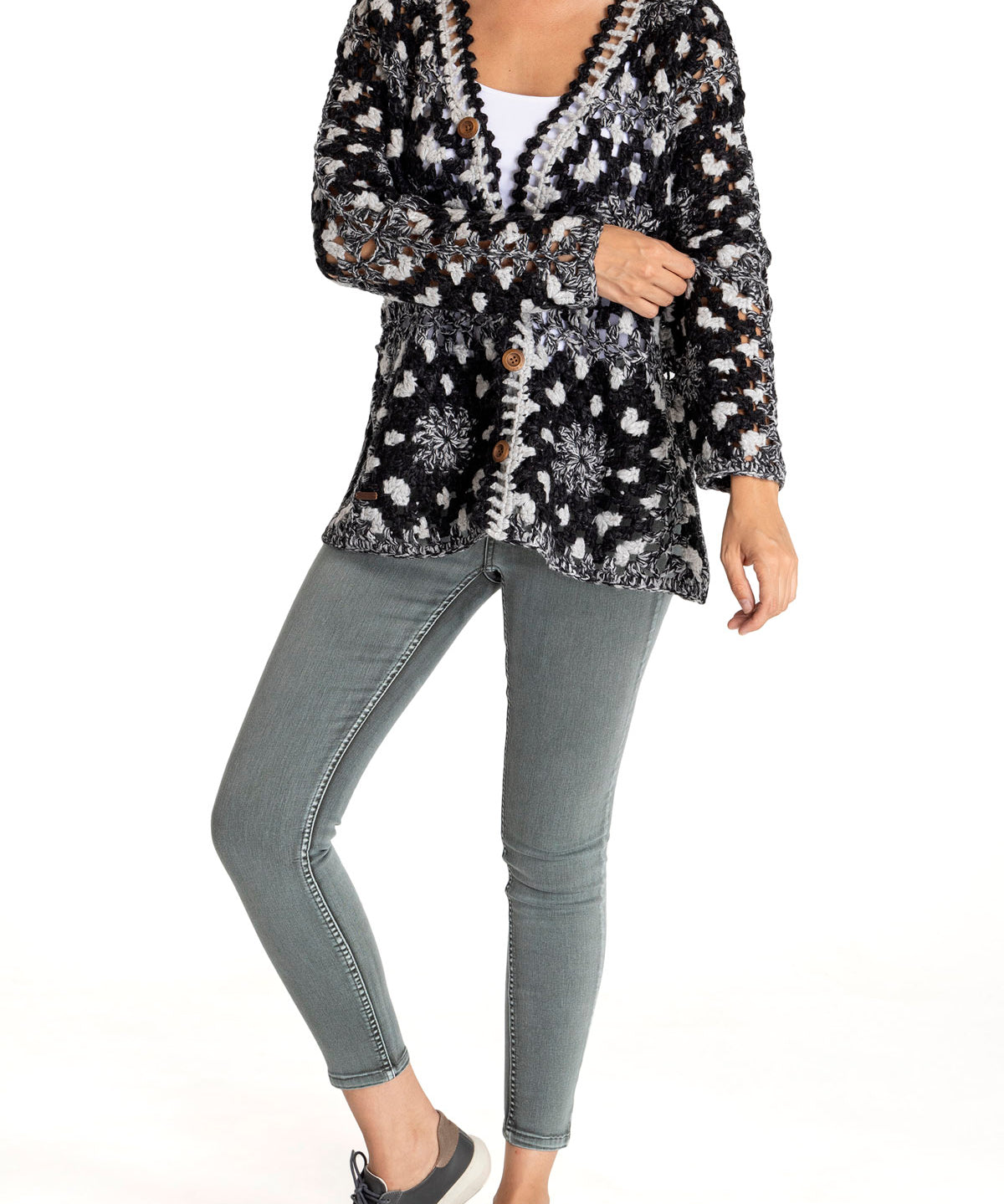 Sweater Algodón Orgánico Mujer Atrani Gris Oscuro Rockford