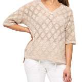 Polera Algodón Orgánico Mujer Caicos Beige Rockford