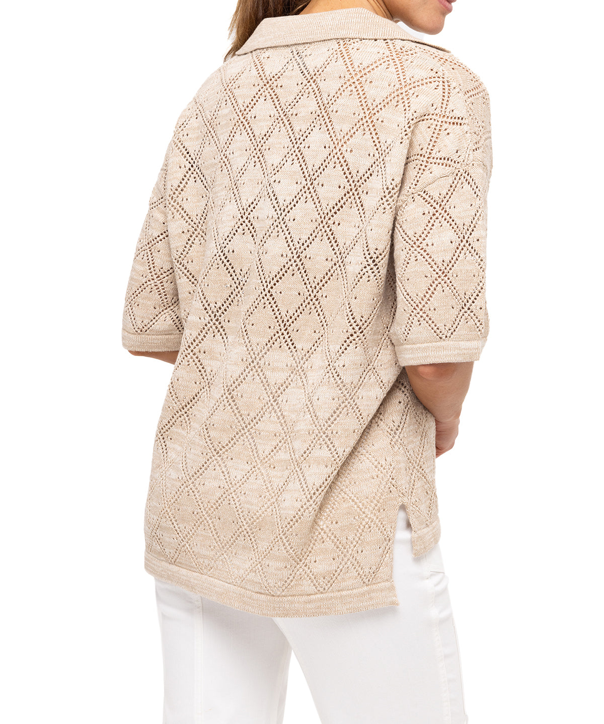 Polera Algodón Orgánico Mujer Caicos Beige Rockford