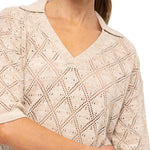 Polera Algodón Orgánico Mujer Caicos Beige Rockford