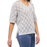 Polera Algodón Orgánico Mujer Caicos Gris Rockford