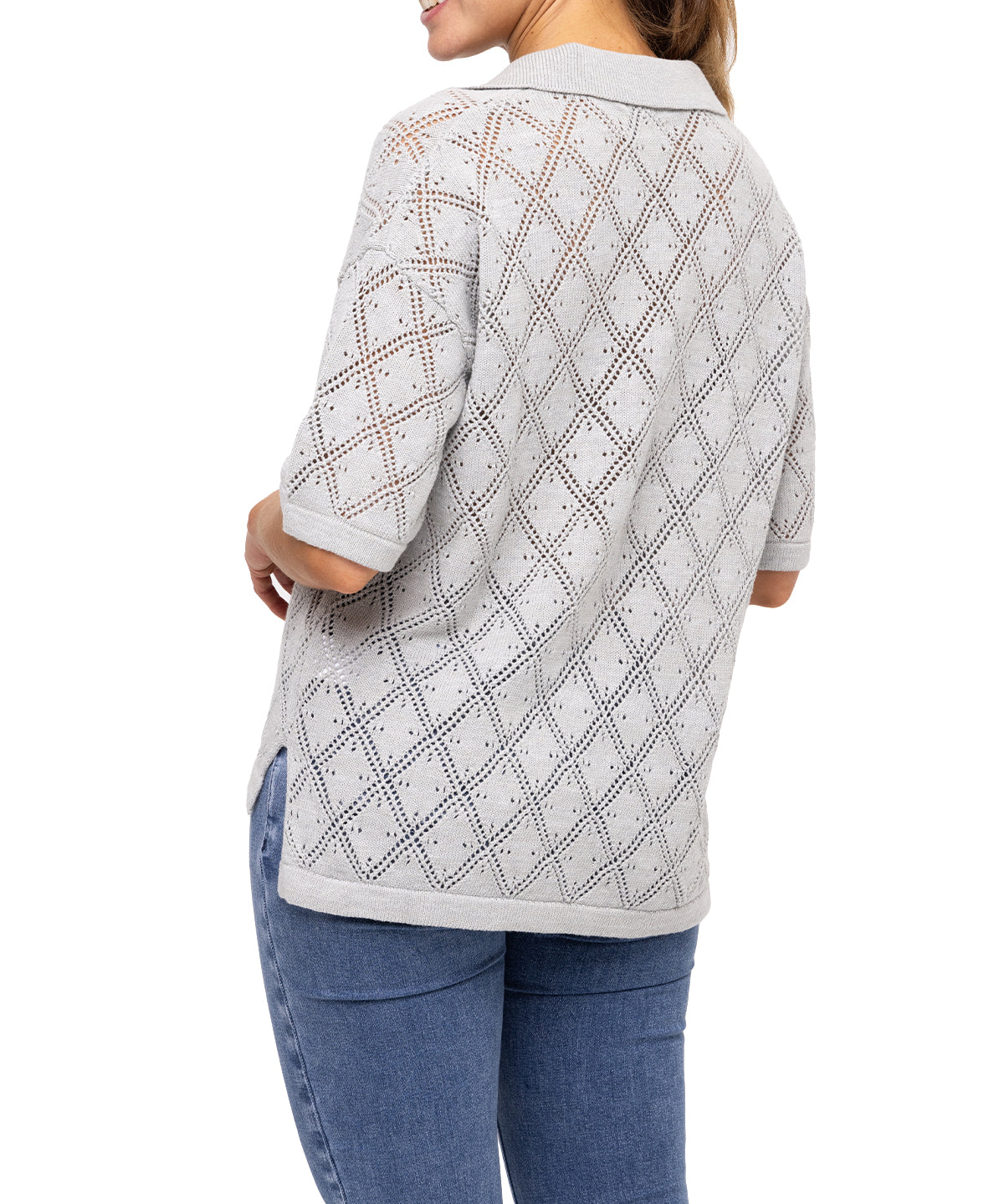 Polera Algodón Orgánico Mujer Caicos Gris Rockford