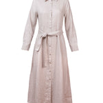 Vestido Lino Orgánico Mujer Sandro Beige Rockford