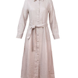 Vestido Lino Orgánico Mujer Sandro Beige Rockford