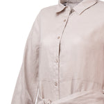 Vestido Lino Orgánico Mujer Sandro Beige Rockford