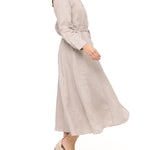 Vestido Lino Orgánico Mujer Sandro Beige Rockford