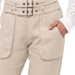 Pantalón Lino Orgánico Mujer Amiro Arena Rockford