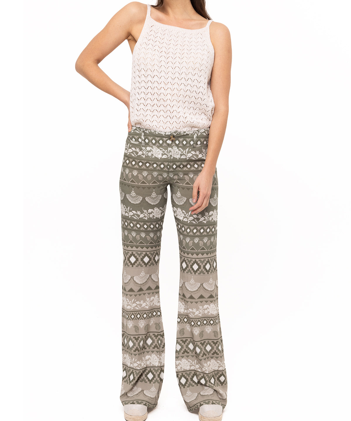 Pantalón Rayón Mujer Naussac Oliva Rockford