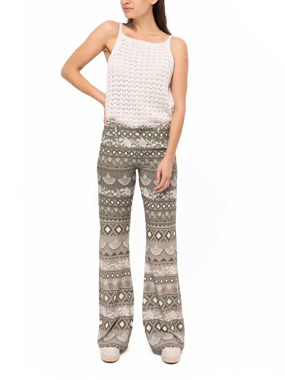 Pantalón Rayón Mujer Naussac Oliva Rockford