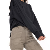 Polerón Algodón Orgánico Mujer Anara Negro Rockford