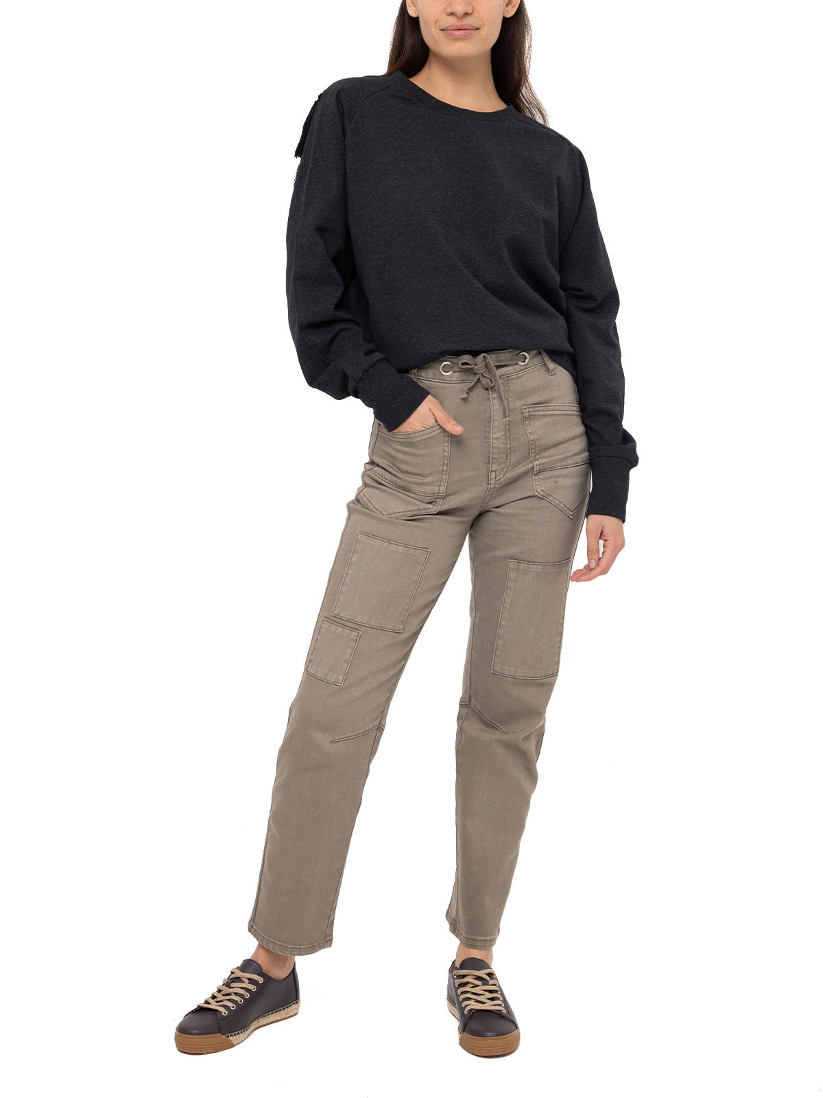 Polerón Algodón Orgánico Mujer Anara Negro Rockford